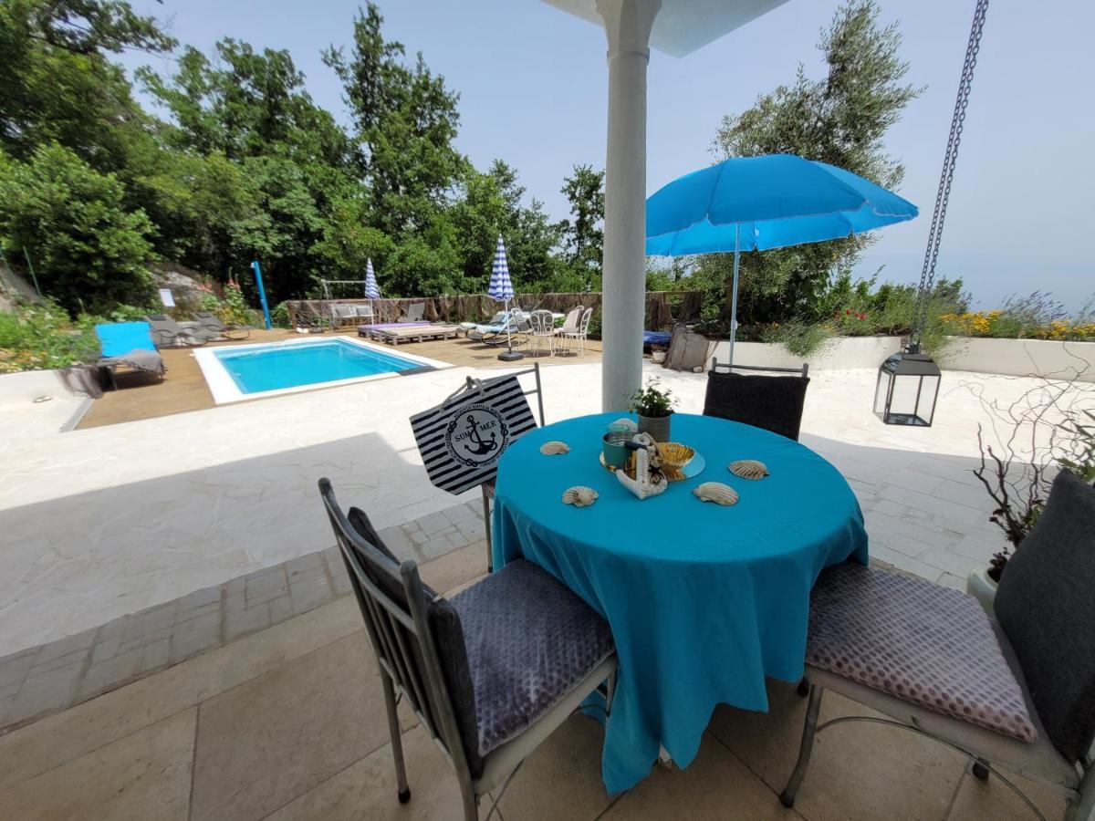 Ferienwohnung Mit Pool Kroatien Mit Meerblick Und Pool Lovran Exteriör bild